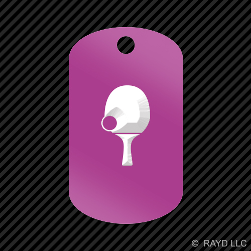 Table Tennis Keychain GI dog tag engraved many colors ping pong - Picture 8 of 12
