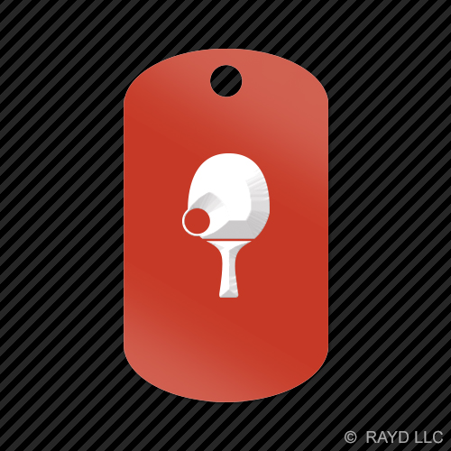Table Tennis Keychain GI dog tag engraved many colors ping pong - Picture 12 of 12