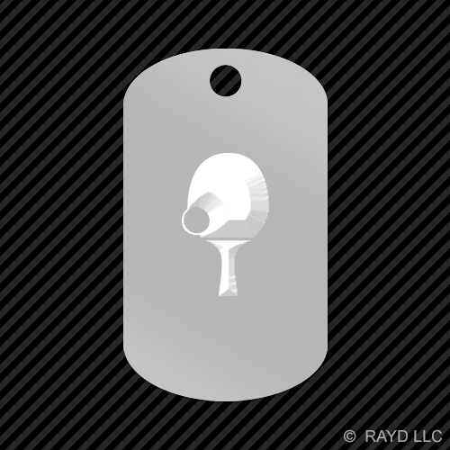 Table Tennis Keychain GI dog tag engraved many colors ping pong - Picture 3 of 12