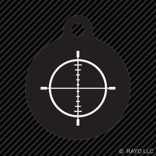 Portachiavi a croce tondo con linguetta cane inciso molti colori molon labe 2a tipo 1 - Foto 2 di 11