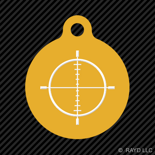 Portachiavi a croce tondo con linguetta cane inciso molti colori molon labe 2a tipo 1 - Foto 9 di 11