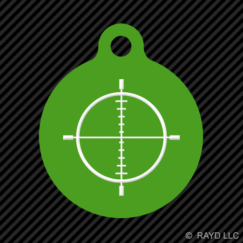 Portachiavi a croce tondo con linguetta cane inciso molti colori molon labe 2a tipo 1 - Foto 4 di 11