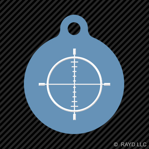 Portachiavi a croce tondo con linguetta cane inciso molti colori molon labe 2a tipo 1 - Foto 6 di 11