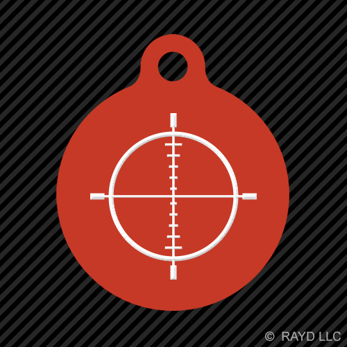 Portachiavi a croce tondo con linguetta cane inciso molti colori molon labe 2a tipo 1 - Foto 11 di 11