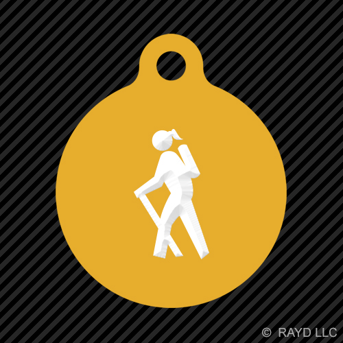 Schlüsselanhänger weiblich Camping Wanderer rund mit Lasche graviert viele Farben Backpacking - Bild 9 von 11