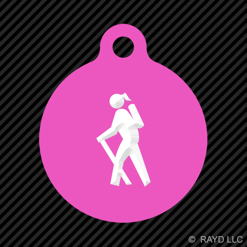 Schlüsselanhänger weiblich Camping Wanderer rund mit Lasche graviert viele Farben Backpacking - Bild 8 von 11