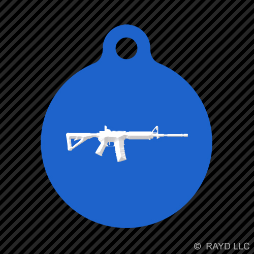 Flat Top AR15 M16 Keychain Round with Tab dog engraved many colors ar-15 m-16 #3 