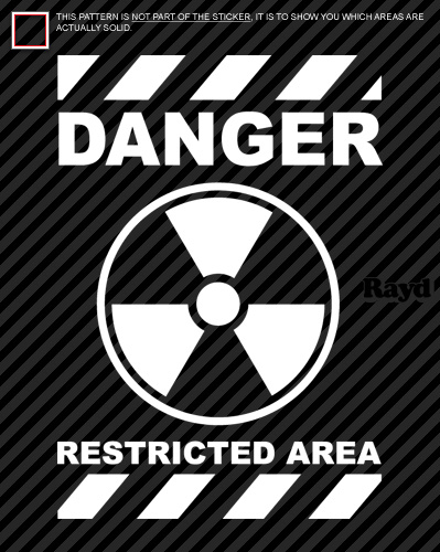 danger restricted area die cut decal this listing includes one decal