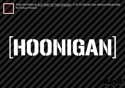 2x) Hoonigan Sticker Decal Die Cut #1  