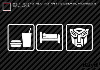 (2x) Eat Sleep Autobot Sticker Decal Die Cut #3 - Picture 1 of 1