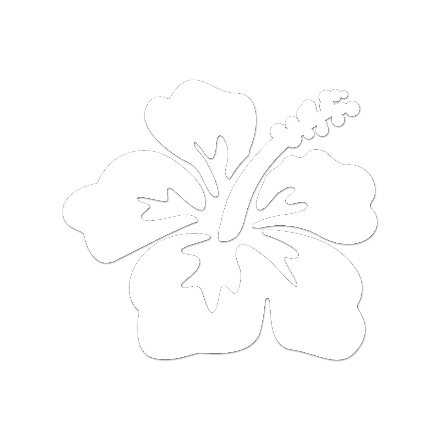 Hibiscus Flower Sticker Decal Die Cut