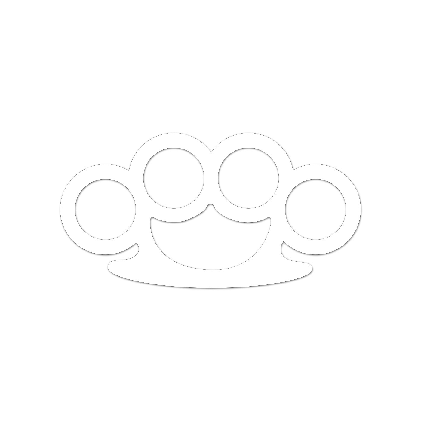 Brass Knuckles Sticker Decal Die Cut