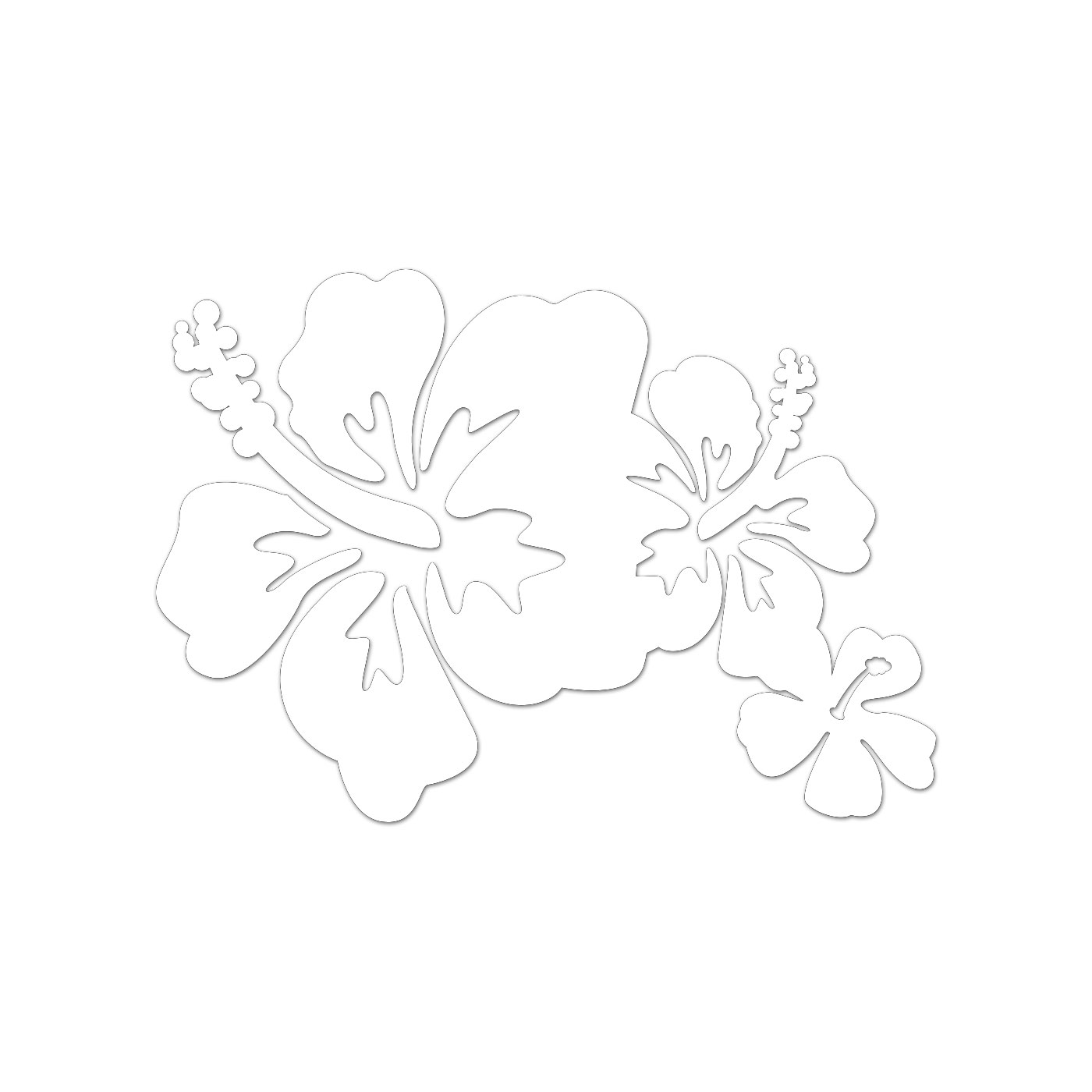 Hibiscus Flowers Sticker Decal Die Cut