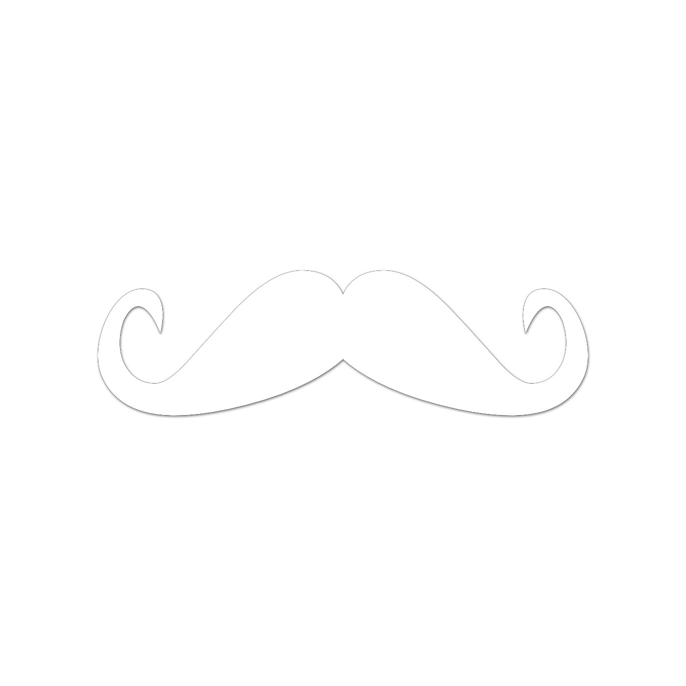 Mustache Sticker Decal Die Cut