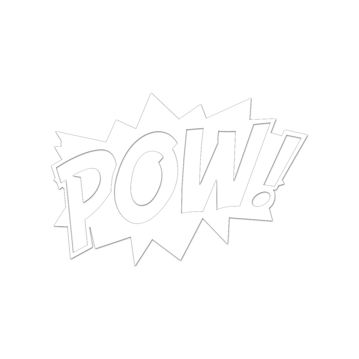 POW Superhero Sticker Decal Die Cut