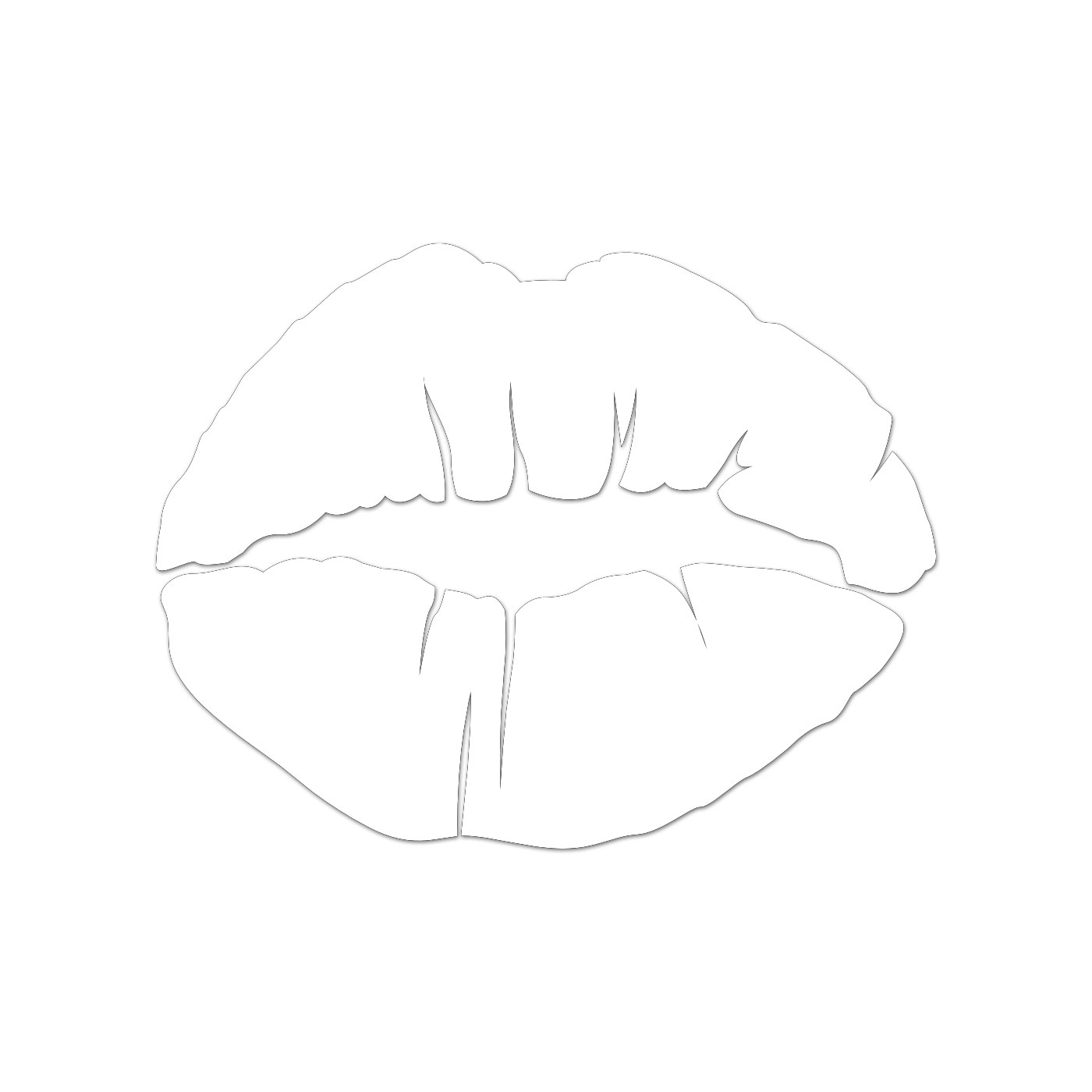 Kiss Lip Mark Sticker Decal Die Cut