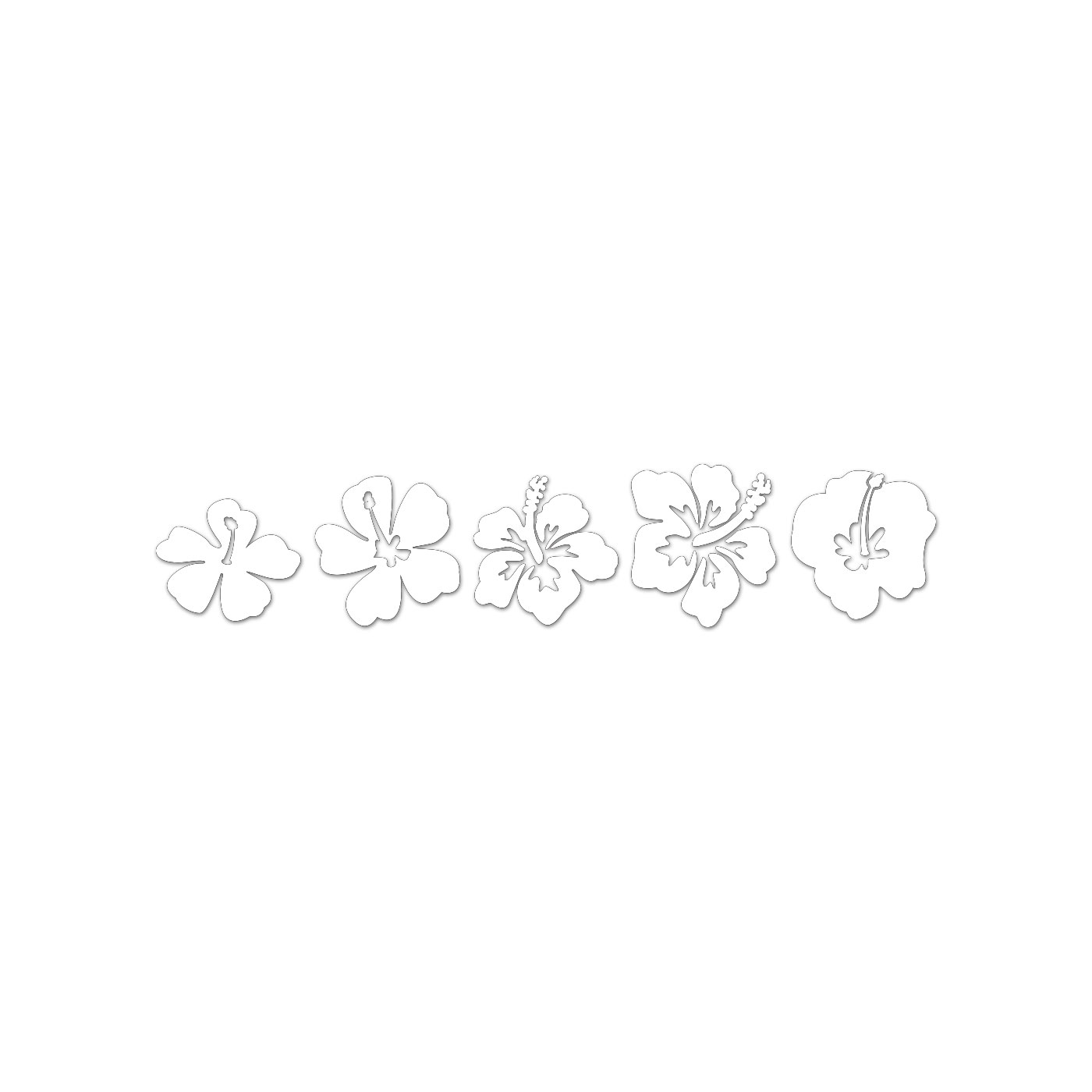 Assorted Hibiscus Flowers Sticker Decal Die Cut