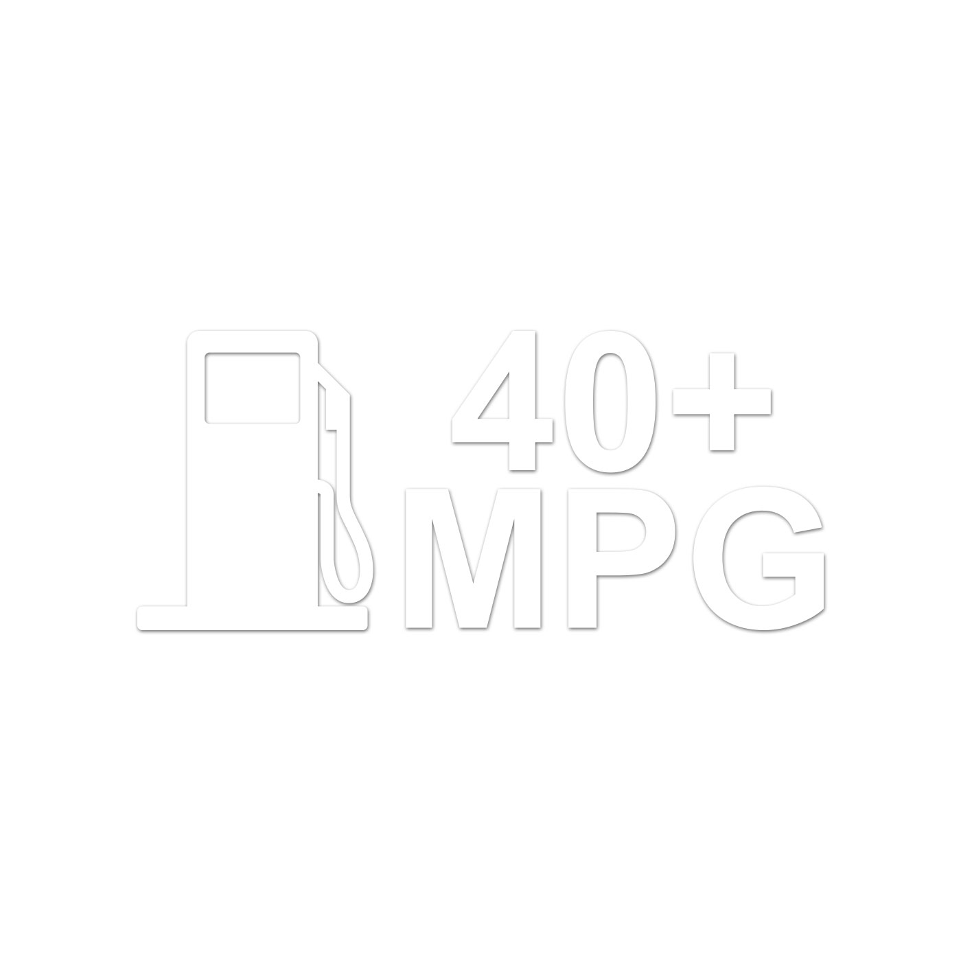 40 Mpg Sticker Decal Die Cut