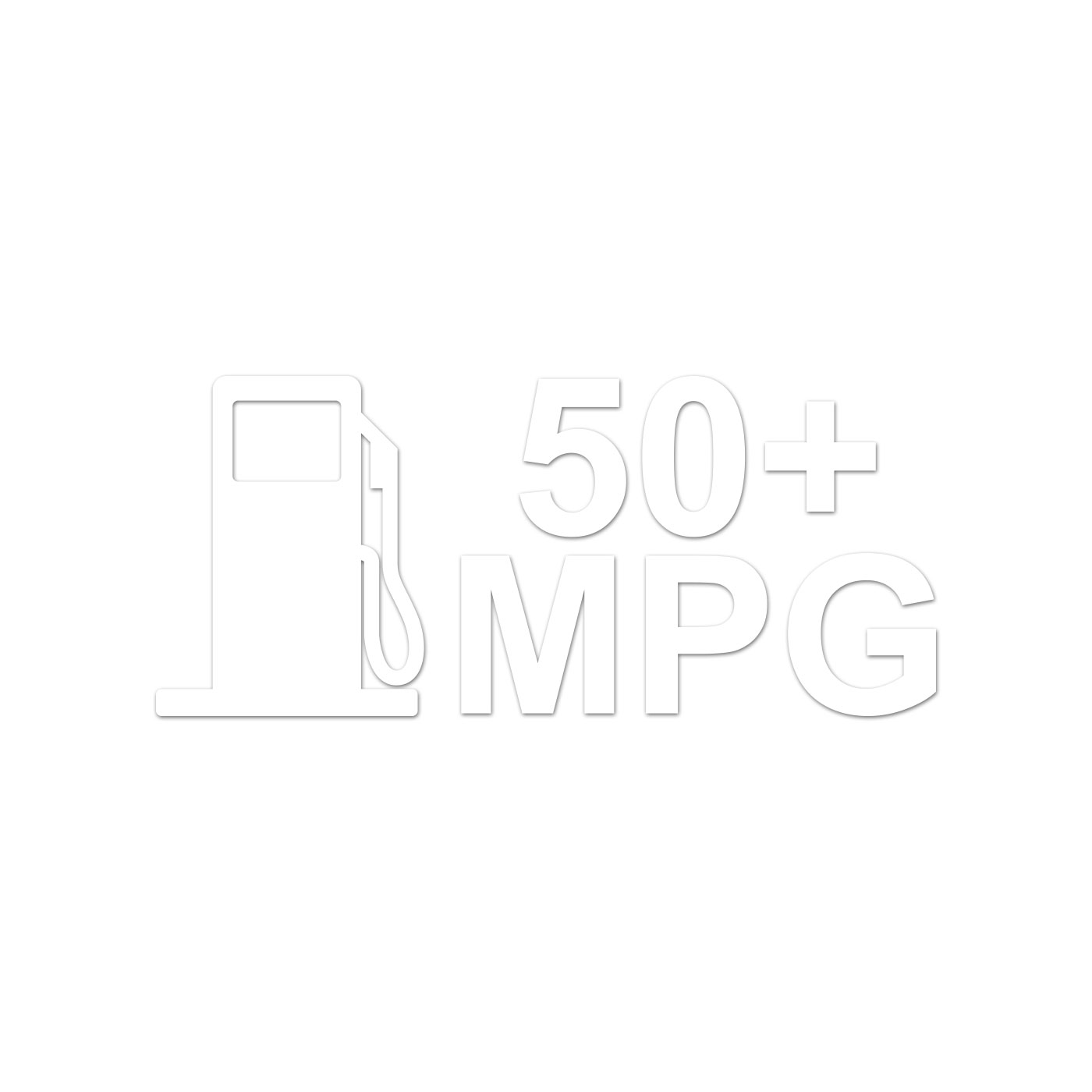 50 Mpg Sticker Decal Die Cut