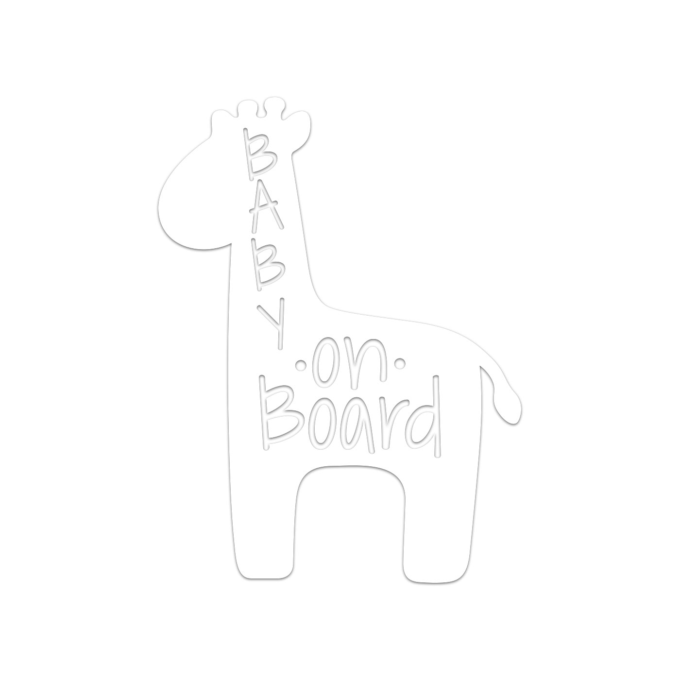 Baby On Board Giraffe Sticker Decal Die Cut