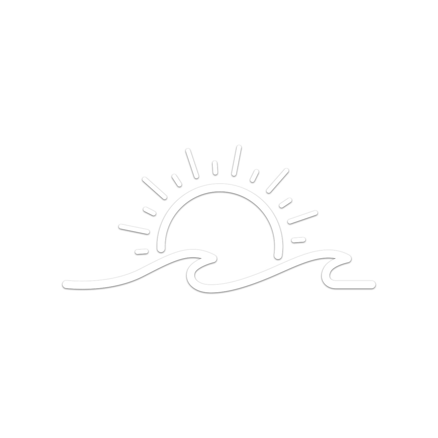 Sun & Wave Sticker Decal Die Cut