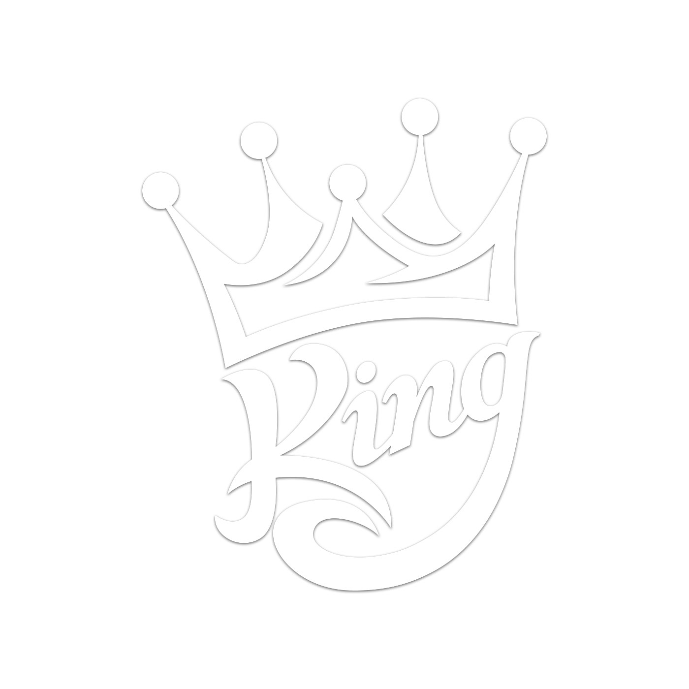 Simple Royal King With Crown Sticker Decal Die Cut