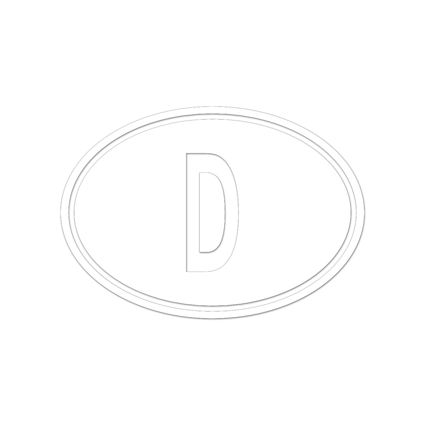 Deutschland Germany Oval Sticker Decal Die Cut