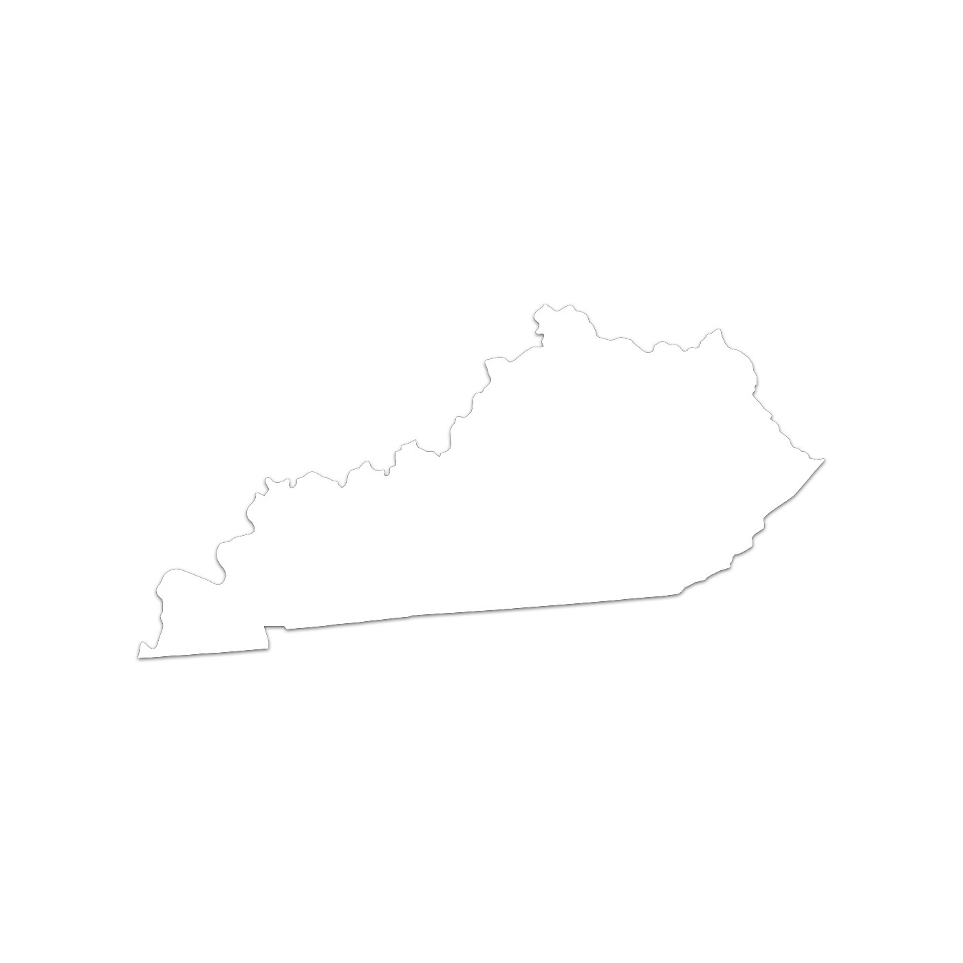 Kentucky Shaped Sticker Decal Die Cut