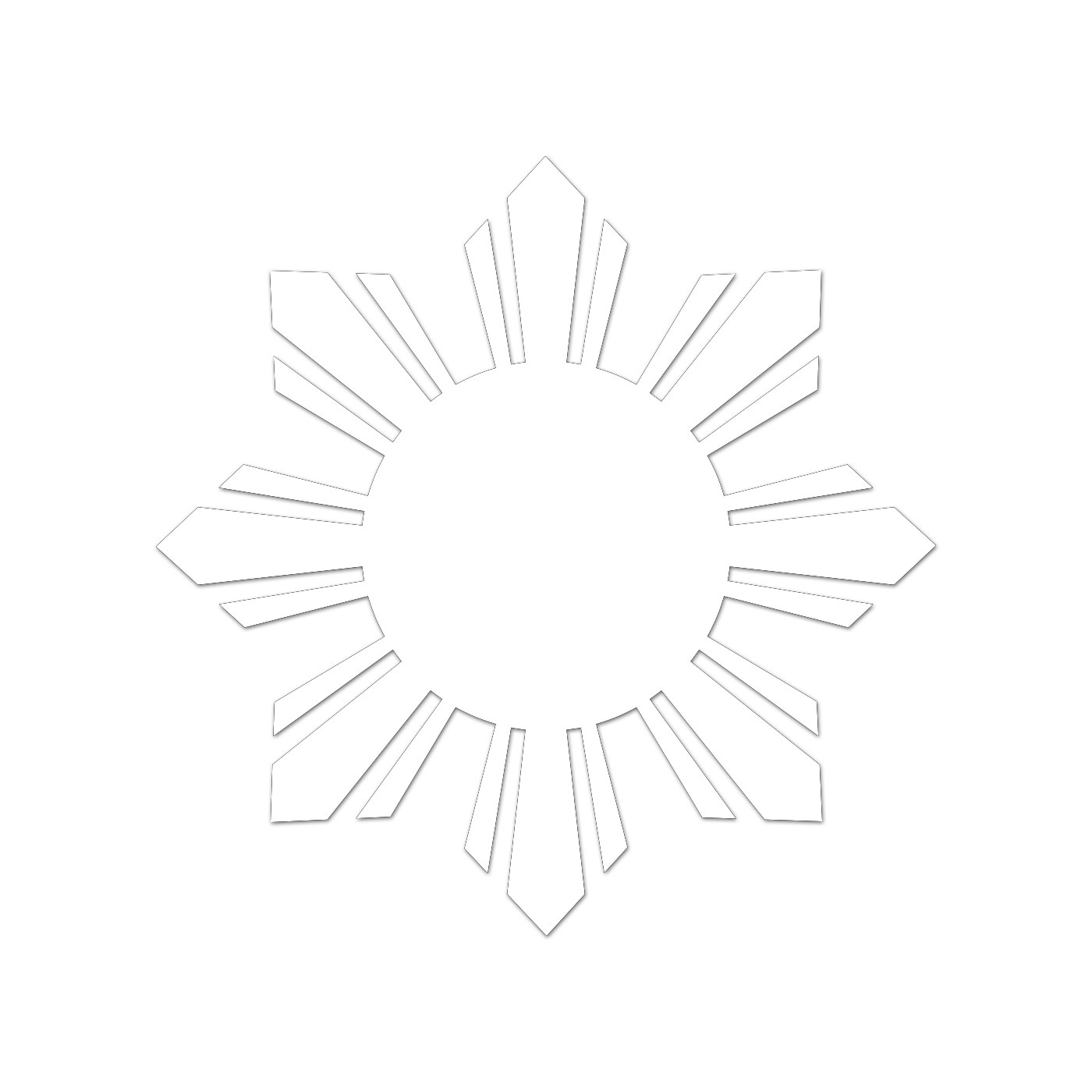 Philippines Sun Sticker Decal Die Cut
