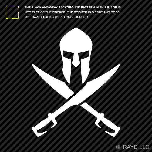 thumbnail image 2 of Crossed Spartan Swords Die Cut Sticker - Molon Labe 2A Gun Rights Decal 2 of 6
