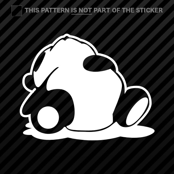(2x) Sleeping Panda Sticker Self Adhesive Vinyl jdm drift lazy