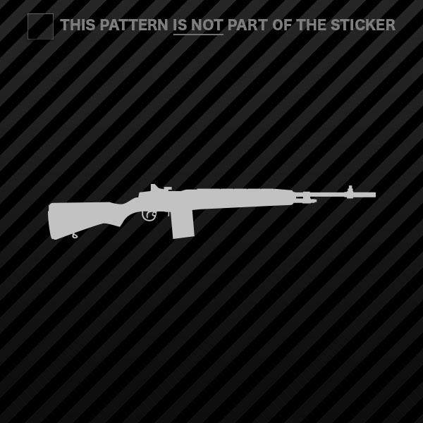 (2x) M1A Carbine Sticker Self Adhesive Vinyl rifle m2 m3 vietnam wwii ...