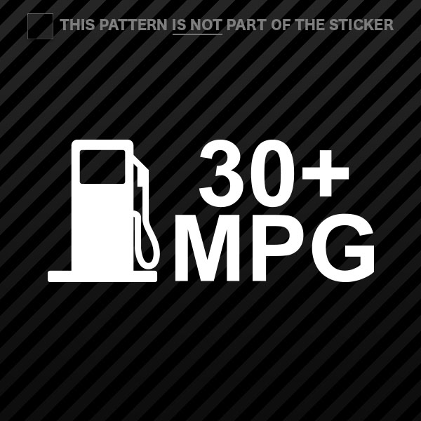 (2x) 30 MPG Sticker Self Adhesive Vinyl jdm euro hybrid mileage