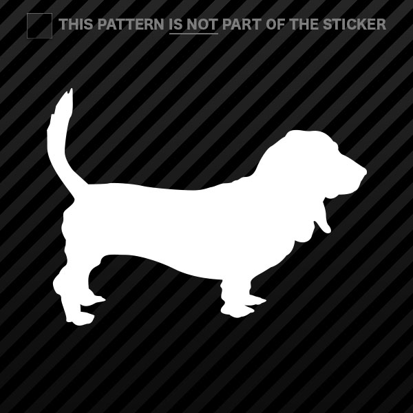 (2x) Basset Hound Sticker Self Adhesive Vinyl dog canine pet