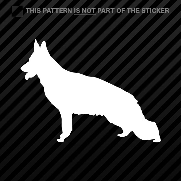 (2x) German Shepherd Sticker Self Adhesive Vinyl dog canine pet