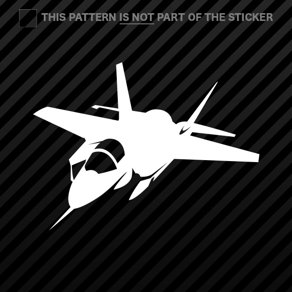 (2x) F-35 Lightning II Sticker Self Adhesive Vinyl Fighter F35 #2