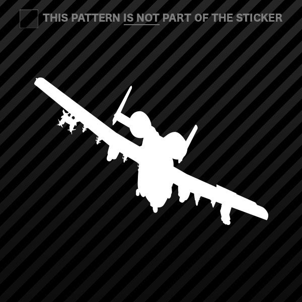 (2x) A-10 Thunderbolt II Sticker Self Adhesive Vinyl Warthog Hog CAS USAF A10