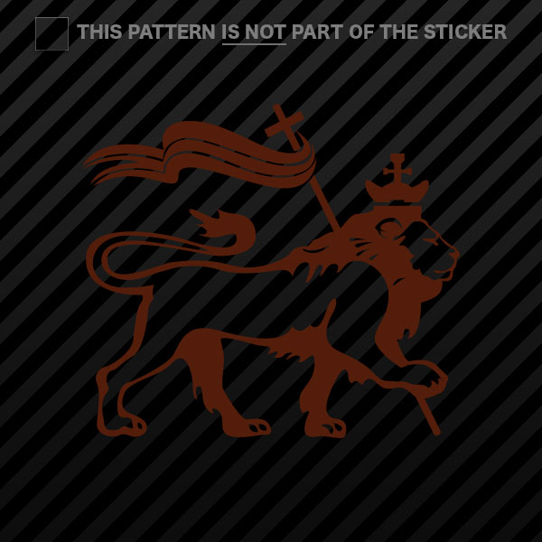 thumbnail image 2 of Rasta Lion Of Judah Cell Phone Sticker – 1.25" – Border Design – Darkside Ltd – 2 Pack 2 of 5