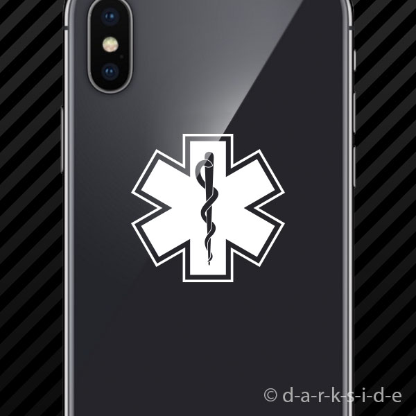 (2x) Star of Life Cell Phone Sticker Mobile emt #2