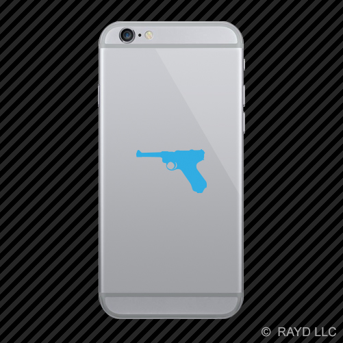 Luger Sticker (2x) Luger Cell Phone Sticker Mobile P08 P-08 German handguns many ...