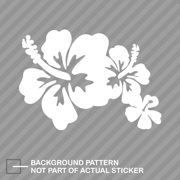Hibiscus Flowers Sticker Die Cut Decal hawaiian hawaii