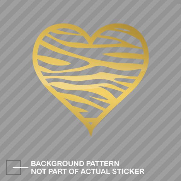 Zebra Print Heart Sticker Die Cut Decal | eBay