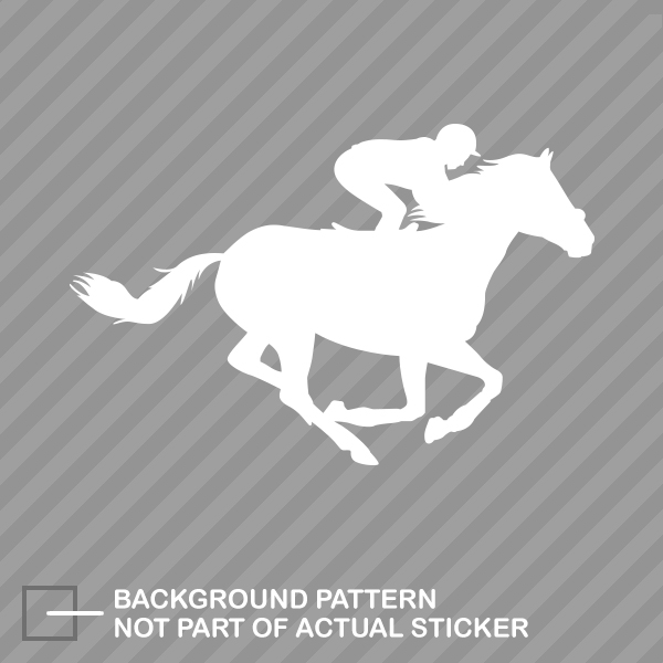 Jockey Sticker Die Cut Decal steeplechase racing horse