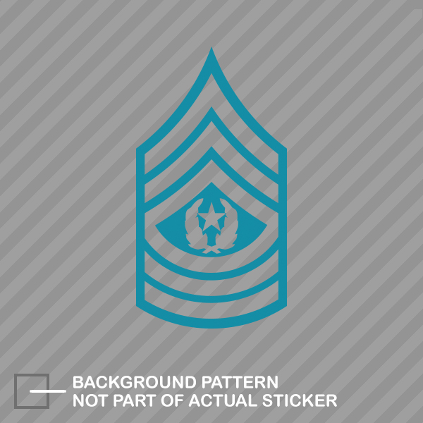 E-9 Command Sergeant Marjor Rank Sticker Decal Vinyl CSM OR-9 E9 US ...