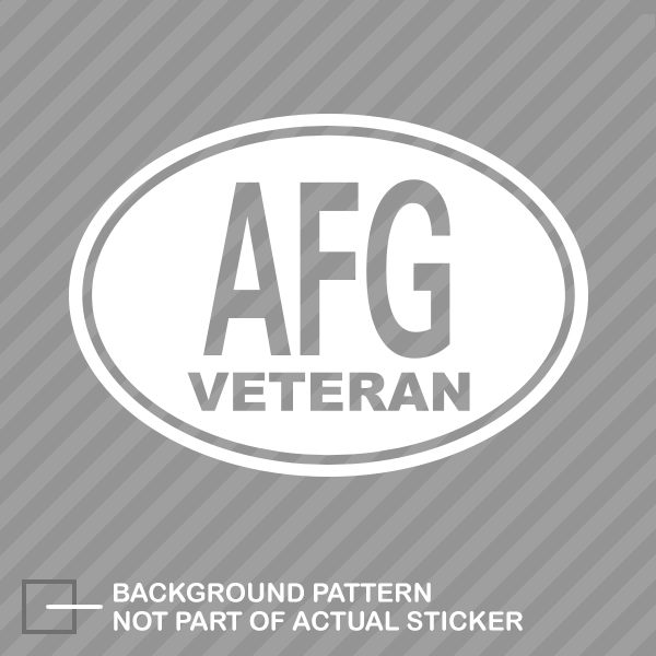 Oval Afghanistan Veteran Sticker Decal Vinyl afg