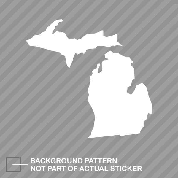 Michigan Shaped Sticker Die Cut Decal MI