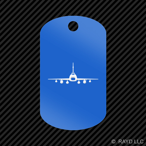 F100 Key Tag Front View F-100 Super Sabre Keychain GI dog tag engraved many colors ...